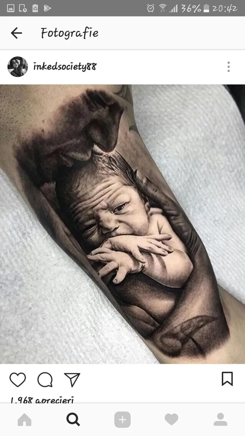 Portret de bebeluș, realism