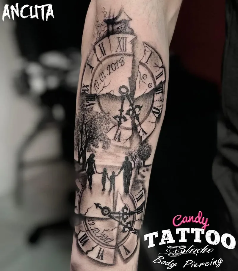 Sleeve cu ceas și busolă